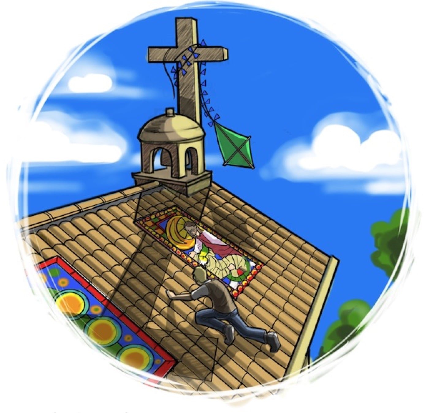 Church roof illustration